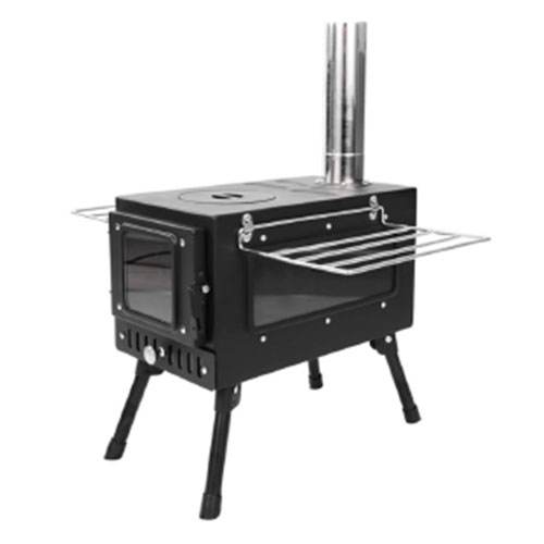 Carbon steel wood-burning stove