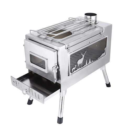 Carbon steel wood-burning stove