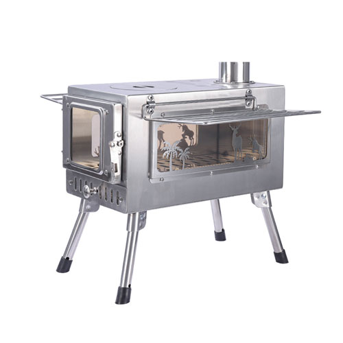 Carbon steel wood-burning stove